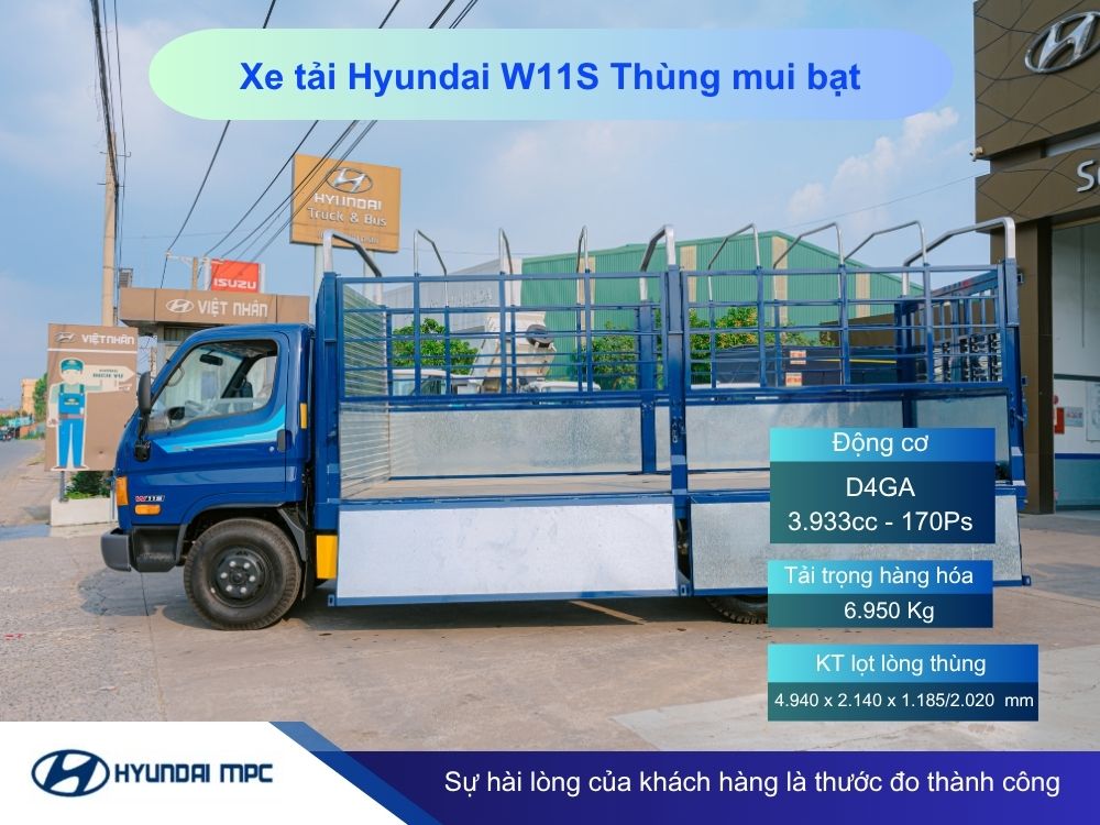 Xe tải Hyundai Mighty W11S - Động cơ khoẻ hơn lên đến 150PS